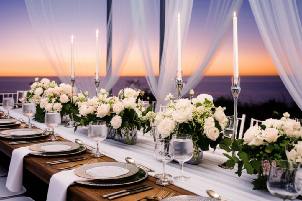 Elegant wedding table setting
