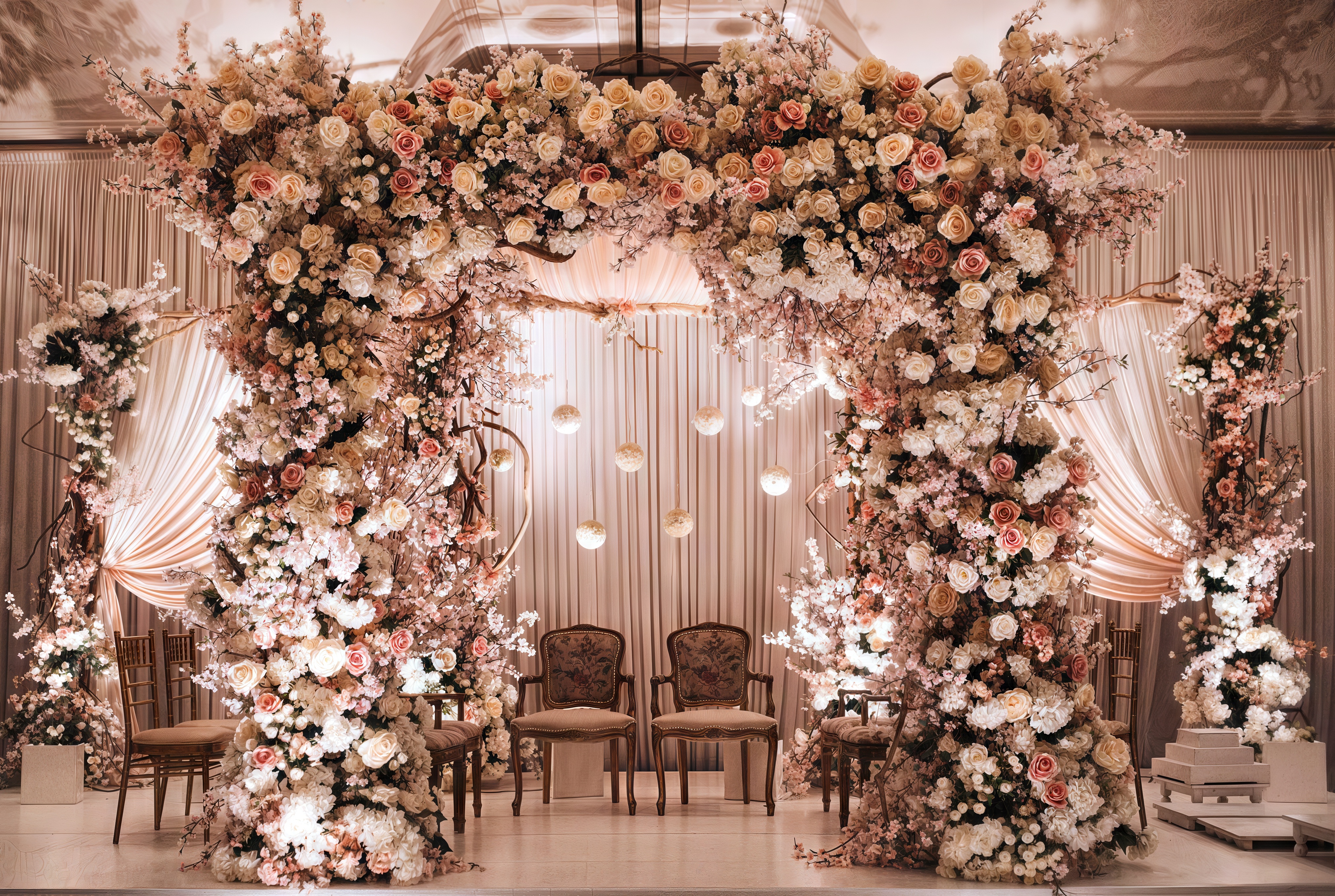 Luxury wedding setup