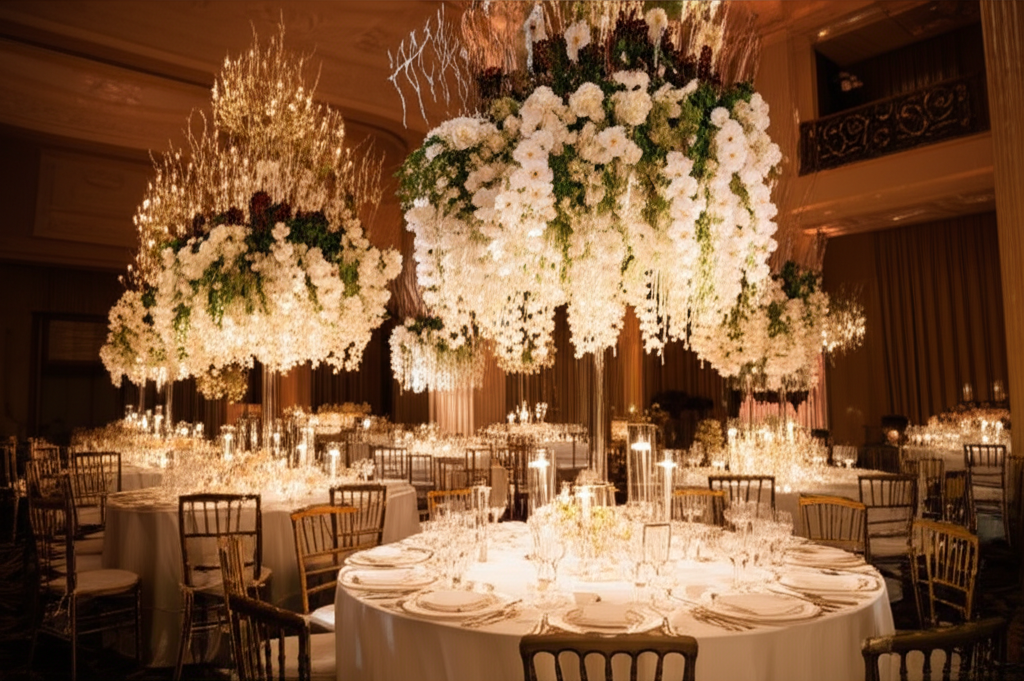 Luxury wedding reception
